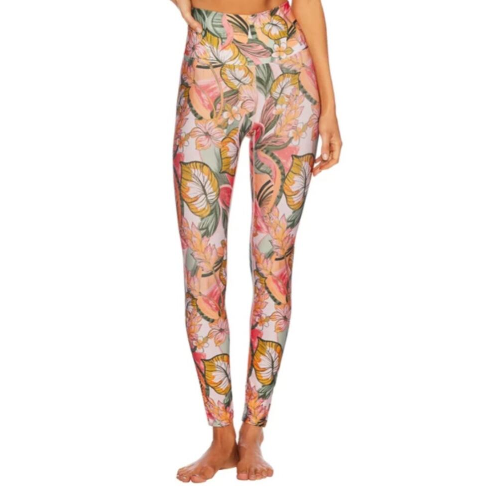 NWT Anthropologie Beach Riot Piper Tropical floral high waisted leggings small